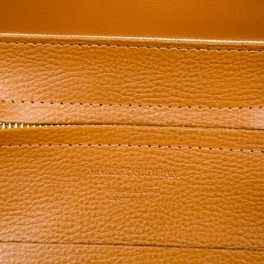 Mark & Graham Everyday Italian Leather Tote Bag in Camel - Picture 4 of 9